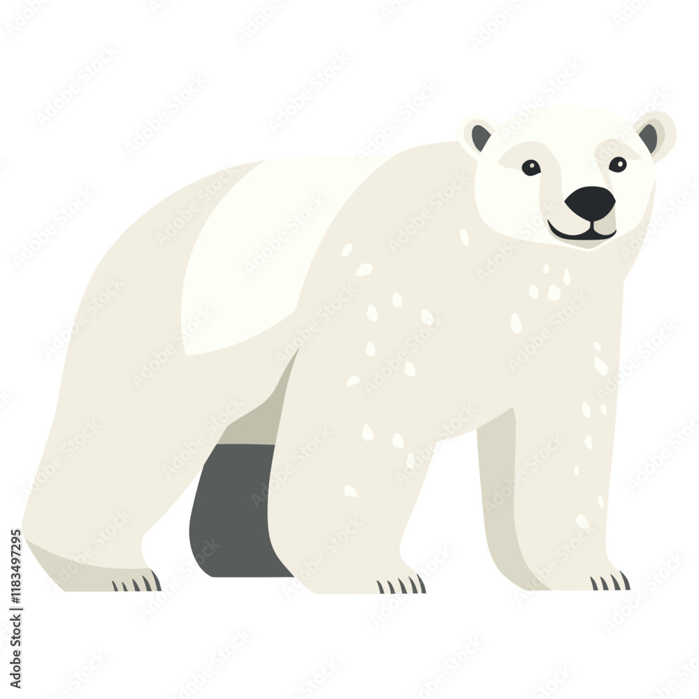 Fototapeta premium Polar bear illustration wildlife animal vector
