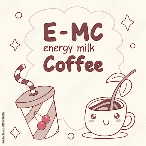 Energy milk coffee