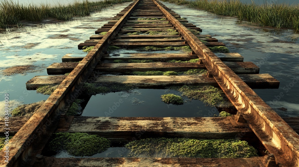 Forgotten Rails: A Journey into Time's Embrace