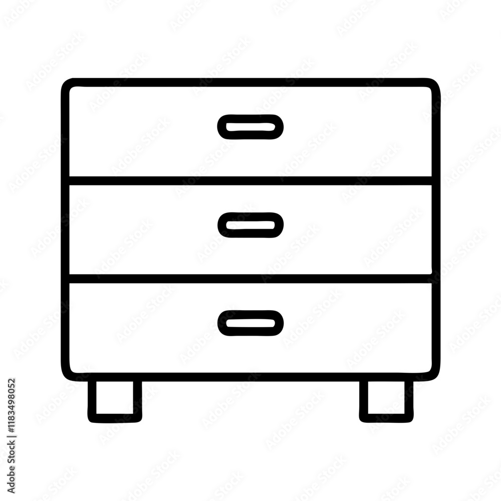 chest of drawers icon, furniture line art, furniture vector - simple black line art icon of chest of drawers perfect for logos, and furniture-themed designs. chest of drawers icon, furniture line art, furniture vector - simple black line art icon of chest of drawers perfect for logos, and furniture-themed designs.
