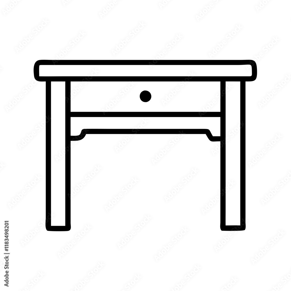 console table icon, furniture line art, furniture vector - simple black line art icon of console table perfect for logos, and furniture-themed designs. console table icon, furniture line art, furniture vector - simple black line art icon of console table perfect for logos, and furniture-themed designs.