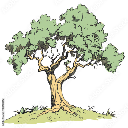 Tree illustration drawing art vector