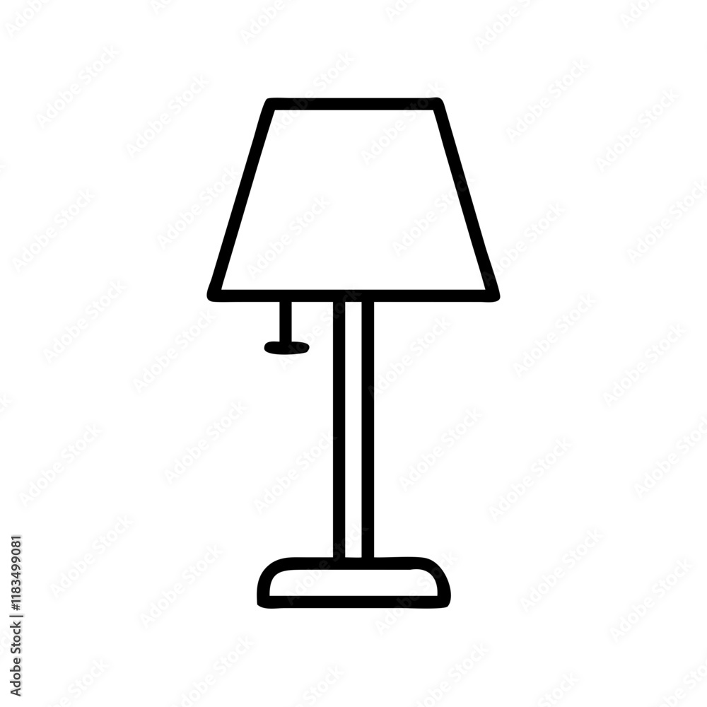 floor lamp icon, furniture line art, furniture vector - simple black line art icon of floor lamp perfect for logos, and furniture-themed designs. floor lamp icon, furniture line art, furniture vector - simple black line art icon of floor lamp perfect for logos, and furniture-themed designs.