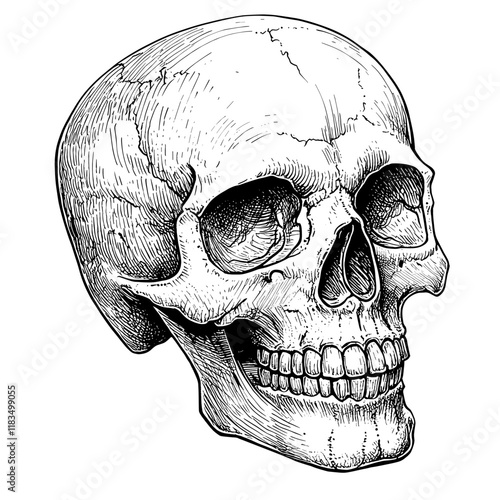 Skull art drawing sketch vector