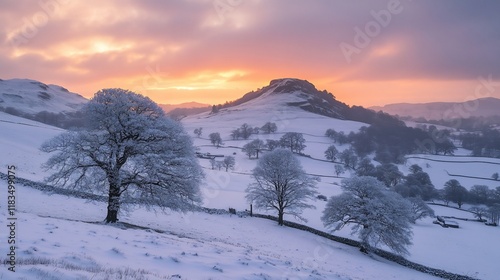 Wallpaper Mural Winter Sunrise in the Yorkshire Dales National Park Torontodigital.ca