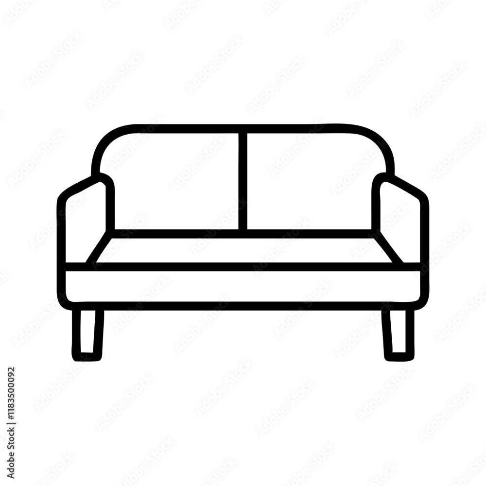 outdoor sofa icon, furniture line art, furniture vector - simple black line art icon of outdoor sofa perfect for logos, and furniture-themed designs. outdoor sofa icon, furniture line art, furniture vector - simple black line art icon of outdoor sofa perfect for logos, and furniture-themed designs.