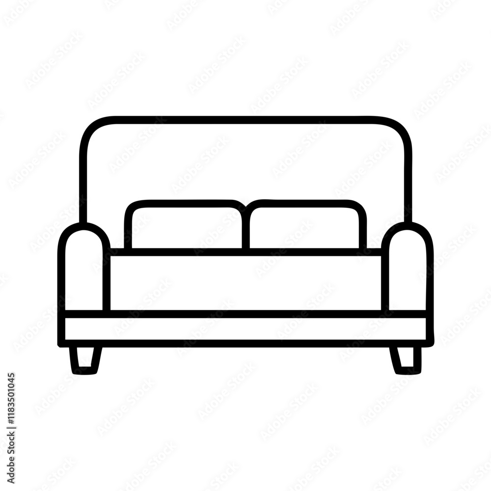 sofa bed icon, furniture line art, furniture vector - simple black line art icon of sofa bed perfect for logos, and furniture-themed designs. sofa bed icon, furniture line art, furniture vector - simple black line art icon of sofa bed perfect for logos, and furniture-themed designs.