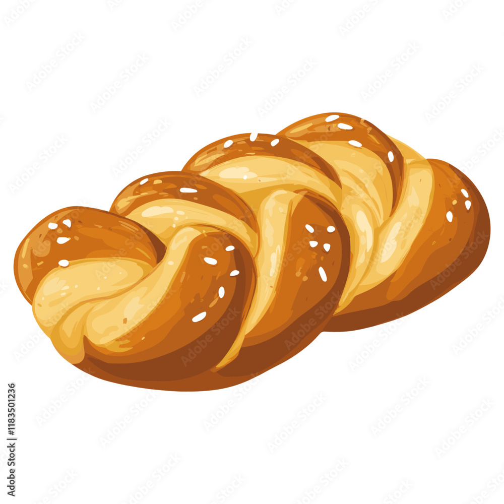 Fototapeta premium Challah illustration bread clothing vector