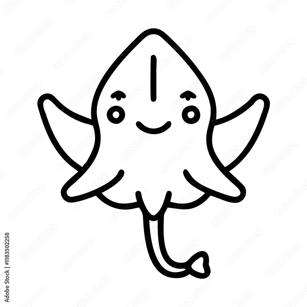 angel shark icon, fish line art, fish vector - simple black line art icon of angel shark perfect for logos, and fish-themed designs. angel shark icon, fish line art, fish vector - simple black line art icon of angel shark perfect for logos, and fish-themed designs.