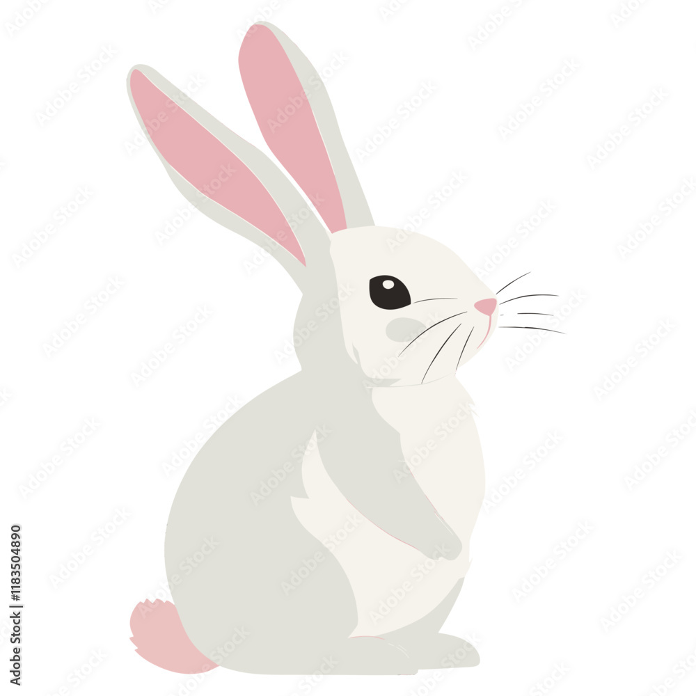 Obraz premium Rabbit illustration animal vector vector