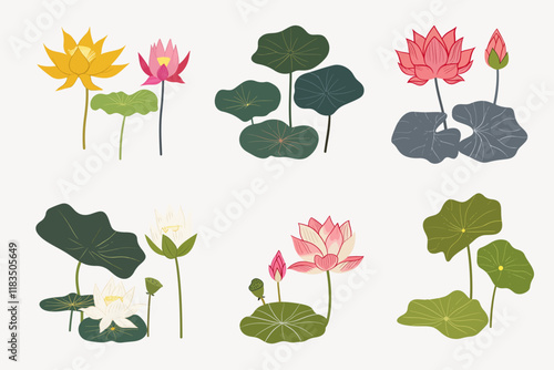 Flower illustration minimalist simple vector