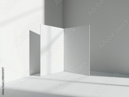 Wallpaper Mural Brochure, magazine, book or catalog mock up isolated on soft gray background. 3D illustrating Torontodigital.ca