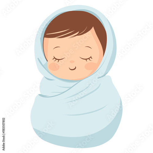 Baby illustration face art vector