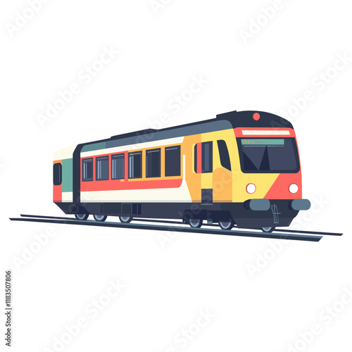 Train transportation illustration railway vector