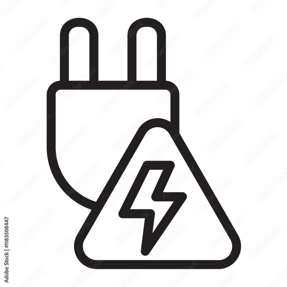 electricity line icon electricity line icon