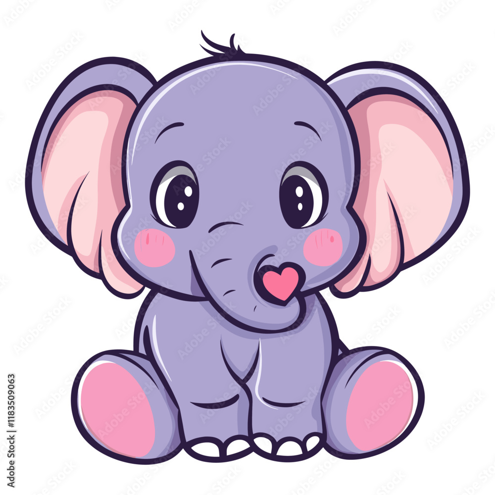 Elephant elephant illustration sticker vector Elephant elephant illustration sticker vector