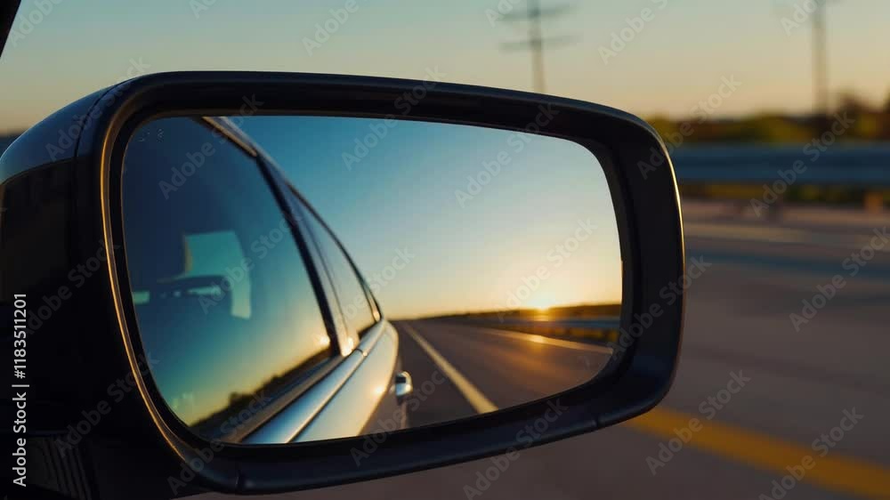 Sunset Reflection in Car Side Mirror Sunset Reflection in Car Side Mirror