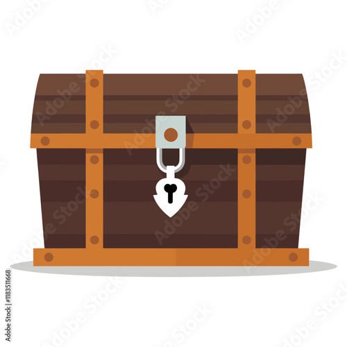 Treasure chest illustration letterbox mailbox vector
