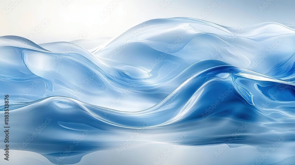 Fototapeta premium Abstract Blue Water Waves Background Texture