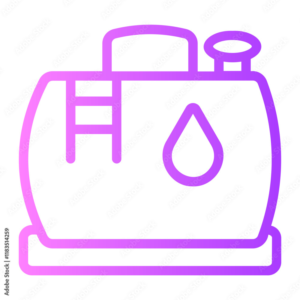 water tank gradient icon