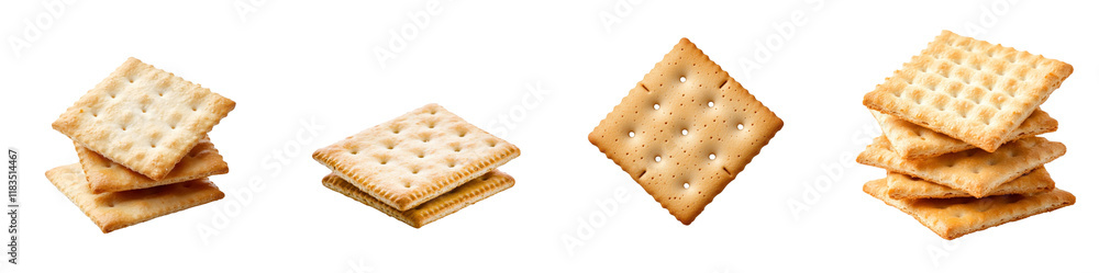 Cracker isolated on a white background. Collection Png. Cracker isolated on a white background. Collection Png.