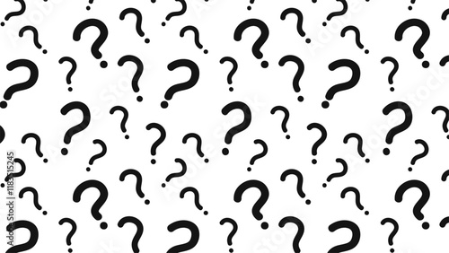 Seamless background illustration with question marks.