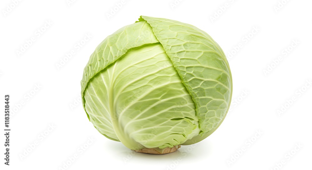 Fresh Green Cabbage Healthy Vegetable Organic Food Isolated on White Fresh Green Cabbage Healthy Vegetable Organic Food Isolated on White