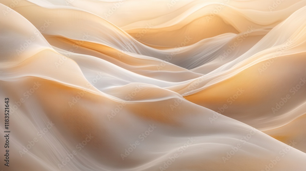 Fototapeta premium Tranquil Abstract Soft Waves in Muted Tones for Serene Atmosphere