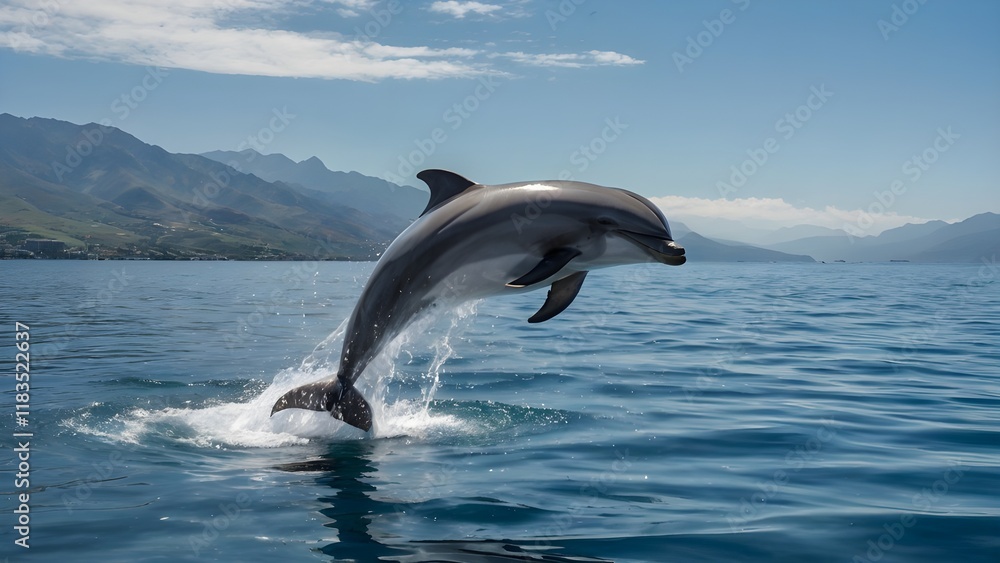 Fototapeta premium Dolphin jumping out of water