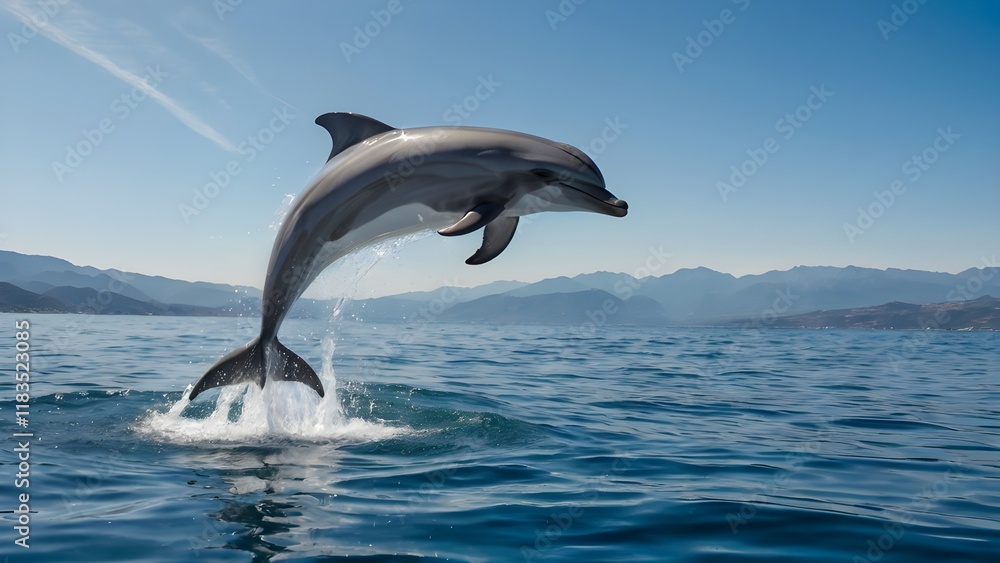 Fototapeta premium Dolphin jumping out of water