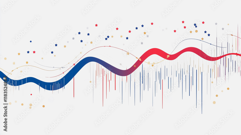 Obraz premium Abstract white background with Colorful charts and graphs with statistics to innovative analyze business potential and forecast future development of companies growth