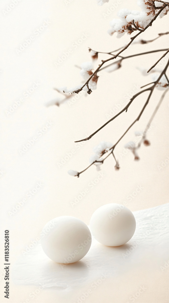 Tangyuan rice ball element ancient style poster background Tangyuan rice ball element ancient style poster background