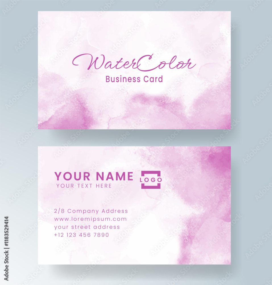 Abstract splashed watercolor business card Abstract splashed watercolor business card
