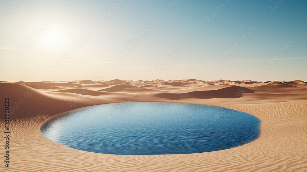 Fototapeta premium A blue pool in the desert