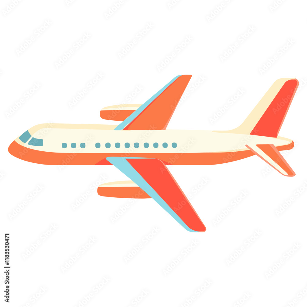 Naklejka premium Airplane illustration art transportation vector