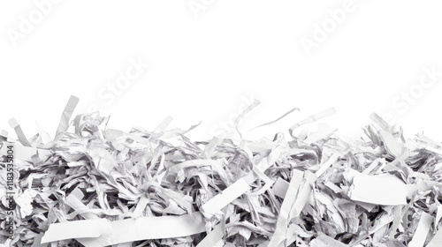 Abstract composition, shredded paper strips scattered on a dark background shredded ,get rid of office documents ,personal information