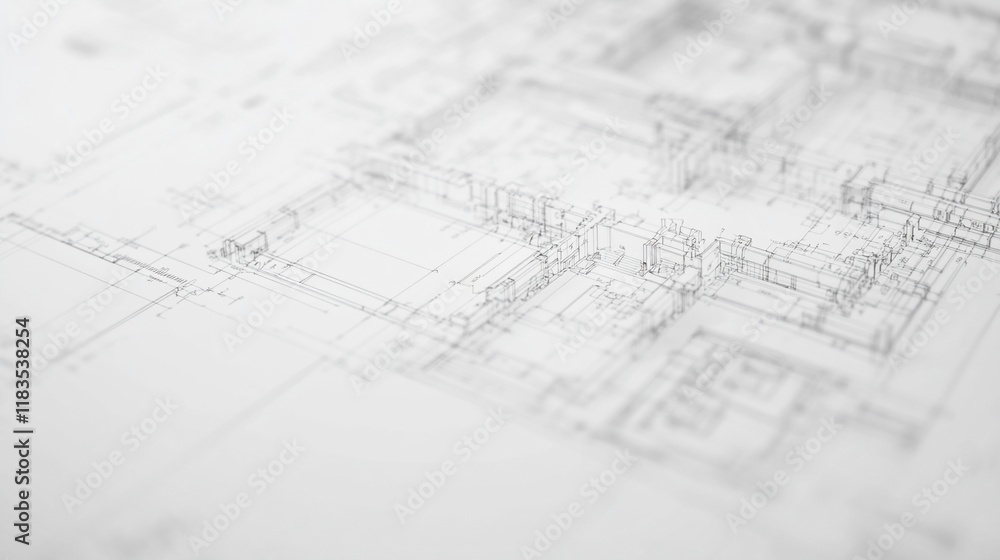 Architectural Blueprint: Detailed House Plan Sketch Architectural Blueprint: Detailed House Plan Sketch