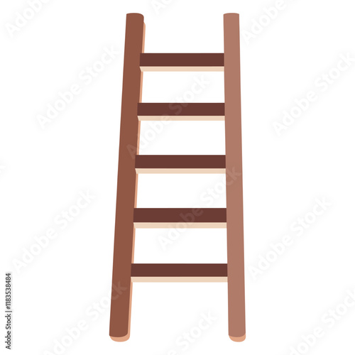 Ladder illustration isolated architecture vector