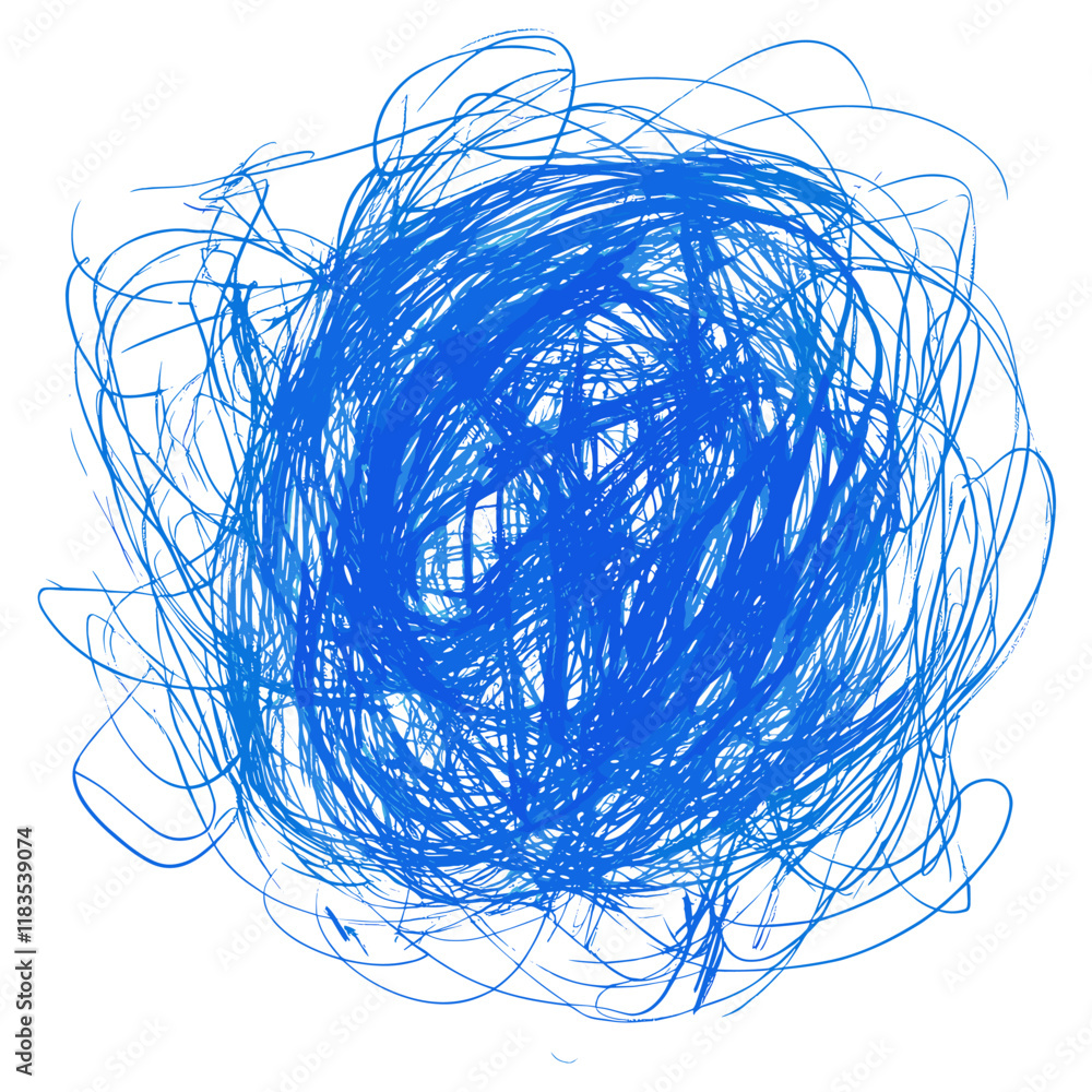 Blue scribble scribbles art accessories vector Blue scribble scribbles art accessories vector