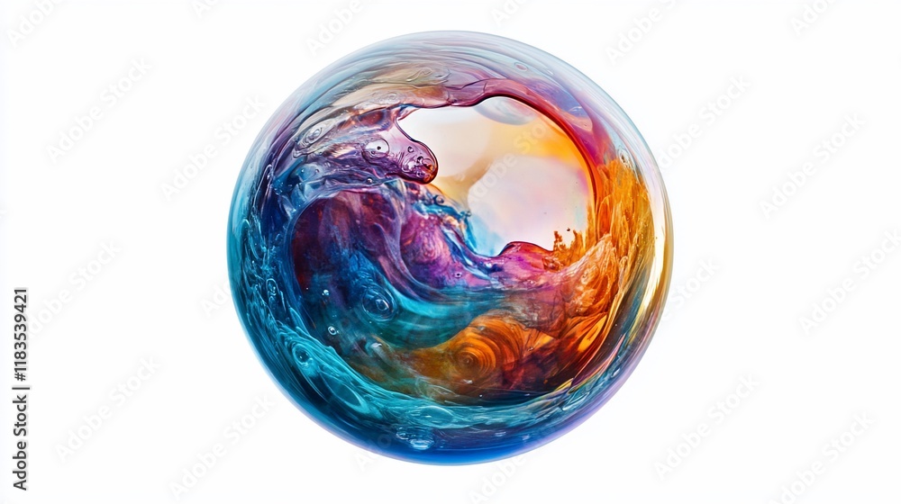 Encapsulated Chaos: A Symphony of Colors in a Spherical Prison Encapsulated Chaos: A Symphony of Colors in a Spherical Prison