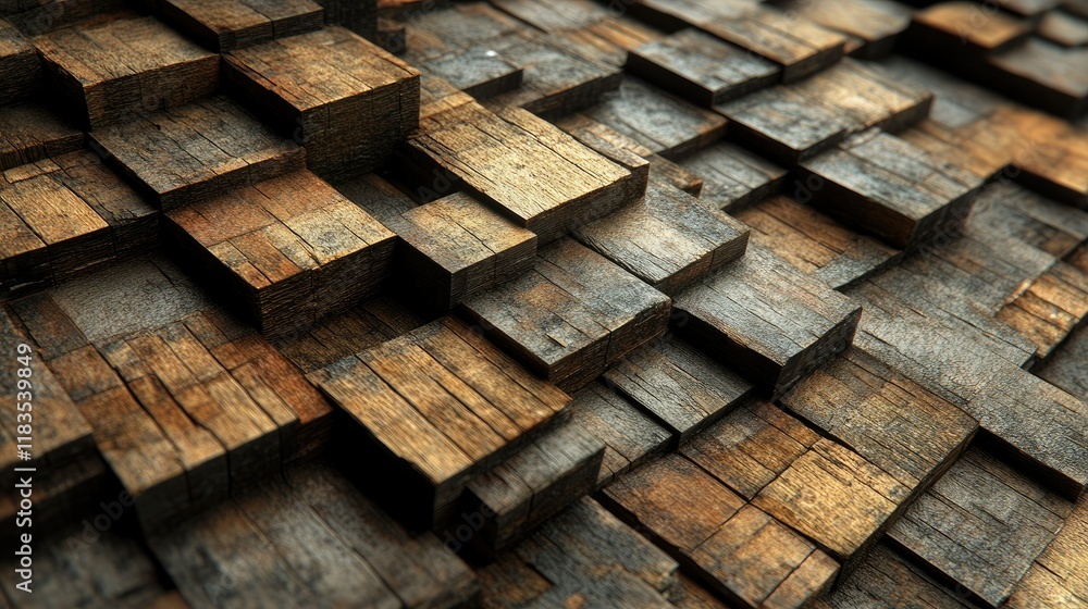 Abstract Wooden Cube Texture Background Abstract Wooden Cube Texture Background