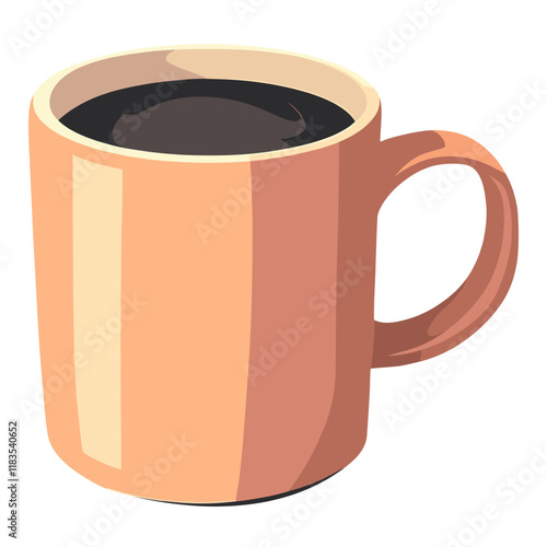 Coffee mug illustration minimalist beverage vector