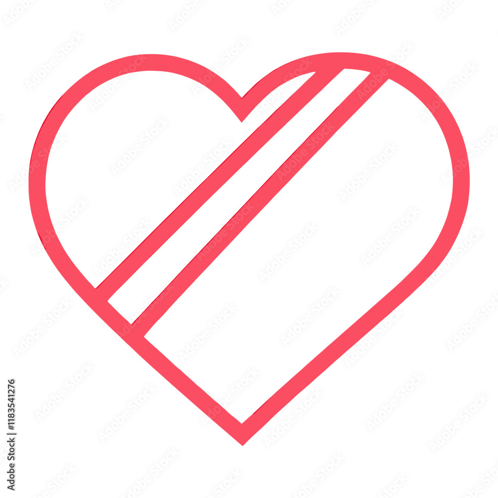 Broken heart minimalist design icon vector Broken heart minimalist design icon vector
