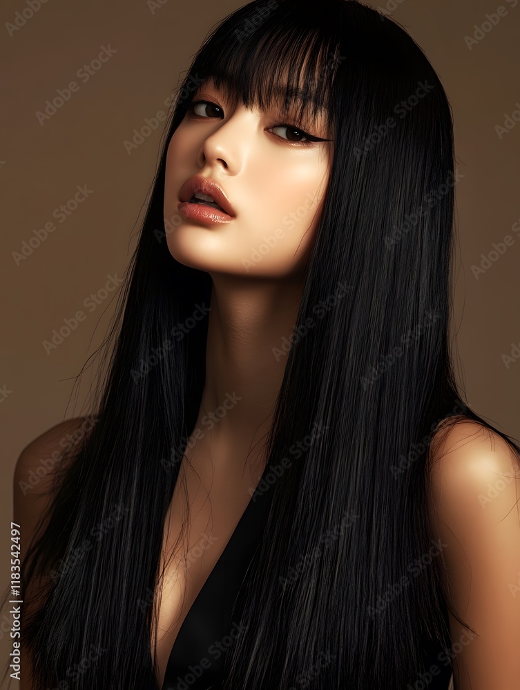A stunning South Korean woman, Generative AI A stunning South Korean woman, Generative AI