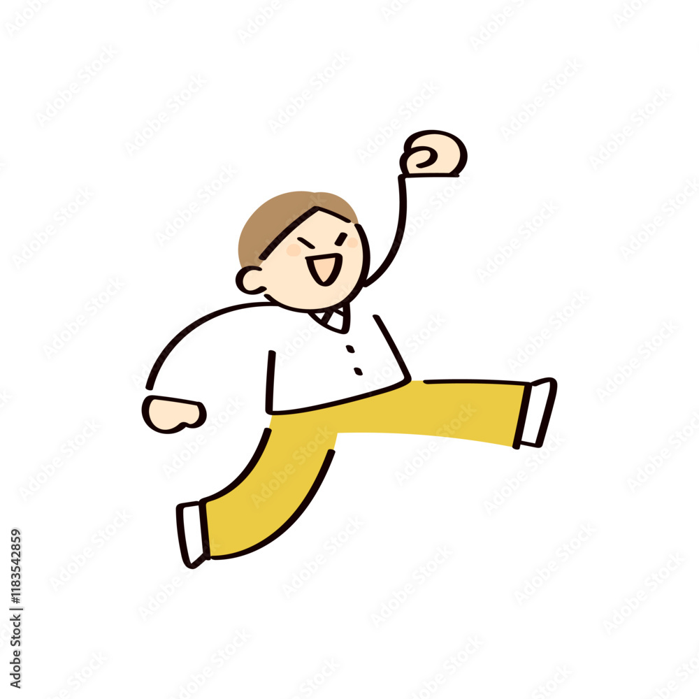 走る子供のイラスト