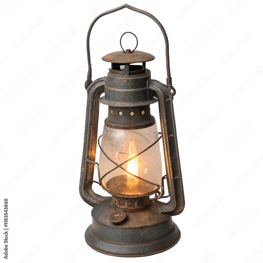old oil lamp isolated on white old oil lamp isolated on white