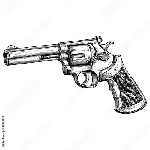 Gun firearm weapon illustration vector