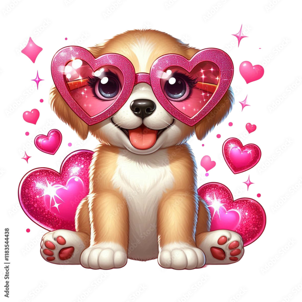 Fototapeta premium Dog with heart