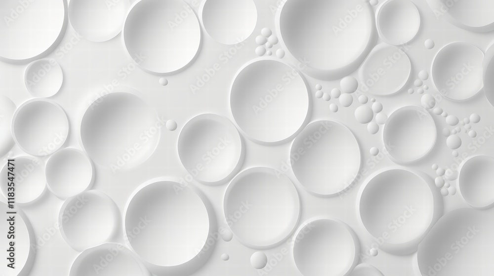 Abstract Background of White Bubbles and Circles in Varying Sizes Creating a Soft and Modern Aesthetic for Various Design Applications Abstract Background of White Bubbles and Circles in Varying Sizes Creating a Soft and Modern Aesthetic for Various Design Applications