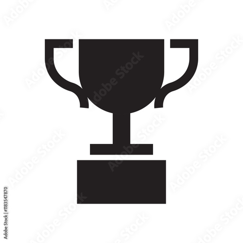 Trophy icon logo design template isolated illustration